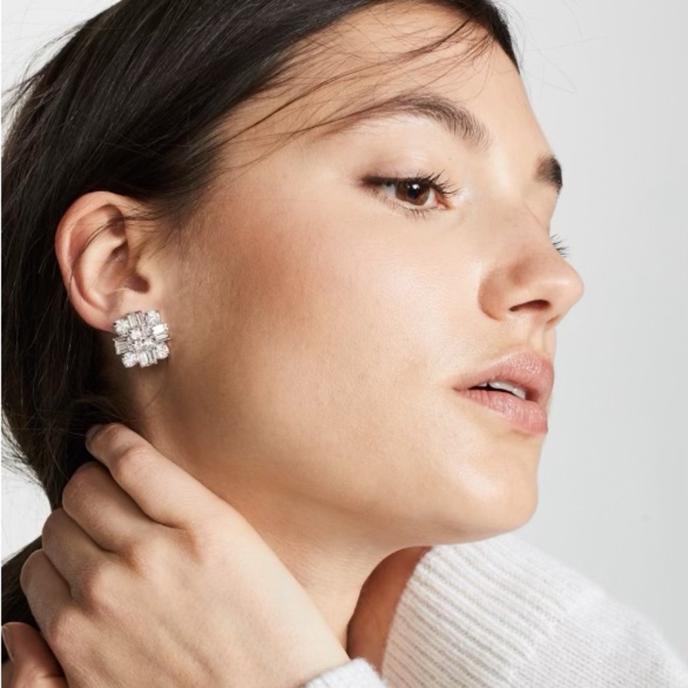 Stella + Ruby Statement Crystal Stud Earrings - image 1